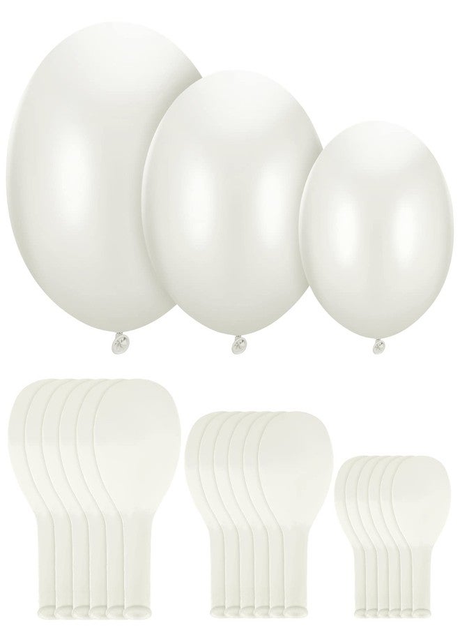 Charnoel 18 Pack 18/24 / 36 Inch Balloons Large Latex Giant Round Big Macaron Balloons for Wedding Birthday Party Baby Shower Decorations(White) - Image 1